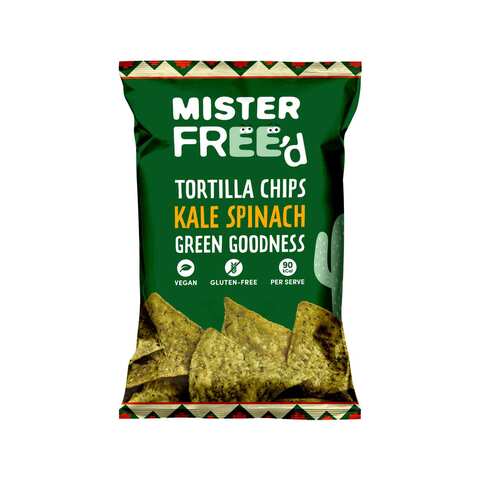 Buy Mister Freed Tortilla Chips With Kale And Spinach 135g in Saudi Arabia