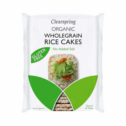 Clearspring Organic Wholegrain Rice Cakes Without Added Salt 130g