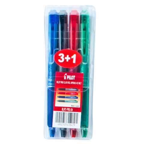 Pilot Frixion Erasable Rollerball Pen Multicolour 0.5mm 4 PCS