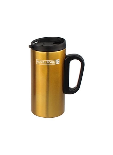 Royalford Stainless Steel Coffee Mug Gold/Black 250ml