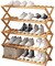 Jjone Bamboo Shoe Rack, Foldable Shoe Storage Rack, Affordable Shoe Shelf Plant Shelf Standing Flower Pots Rack, Multilayer Storage Free Standing Shoe Rack (5Layer, B)