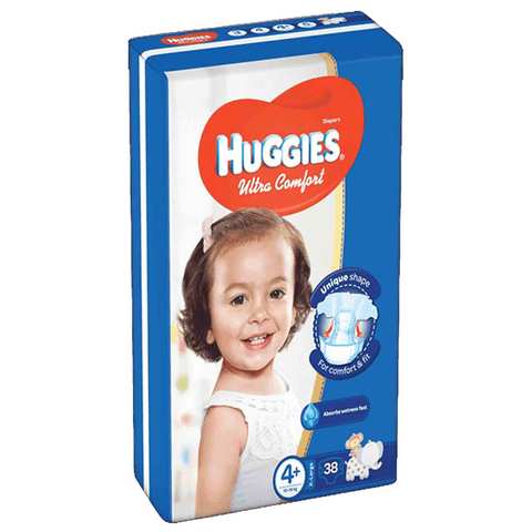 Huggies Diapers No.+4 Size 10-16 Kg 38 Diapers