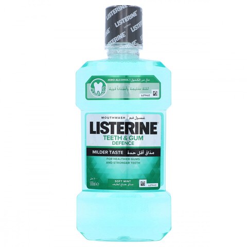 Listerine Teeth &amp; Gum Defence Milder Taste Mouth Wash 500ml