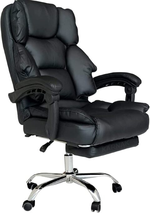 Leather office chair with back support hot sale