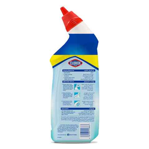 Clorox Toilet Cleaner Clinging Bleach Gel Disinfecting Toilet Bowl Cleaner with Bleach Kills Germs and Removes Stains 709ml