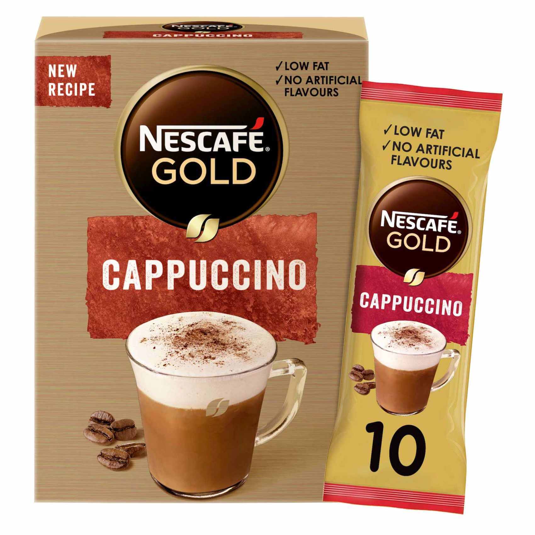 Buy Nescafe Gold Cappuccino Sweetened Coffee Mix 15.5g Pack of 10 Online -  Shop Beverages on Carrefour UAE