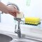 SKY-TOUCH 2PCS Sink Caddy Sponge Holder, Single Layer Stainless Steel Faucet Storage Rack, Kitchen Organizer for Dishcloth and Cleaning Brush Holder, Shower Caddy Soap Organizer for Bathroom,Kitchen
