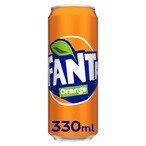 Buy Fanta Orange Carbonated Soft Drink Can 330ml in UAE