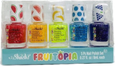 Shush - 35027, Fruitopia Water Nail Polish Set Pack of 5 Nail Polishes - for 5&nbsp;Years+
