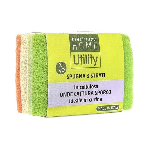 Martini Spa Home Utility Cellulose Sponge Multicolour 3 PCS