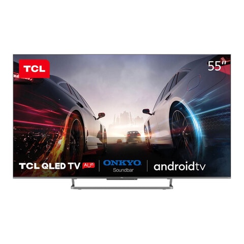 TCL 55-Inch 4K Smart Android QLED TV 55C728 Grey