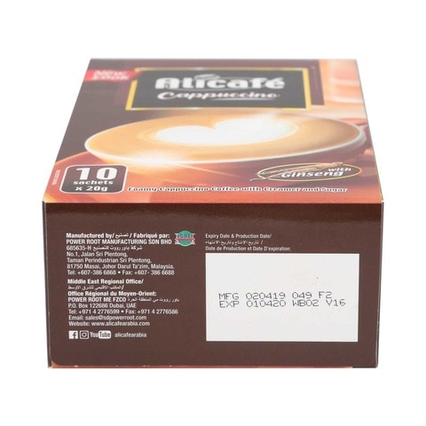 Alicafe Cappuccino with Ginseng 20g &times; 10sachets