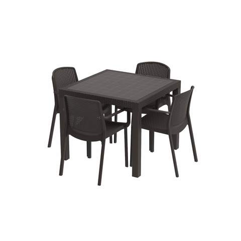 Plastic patio best sale table and chairs