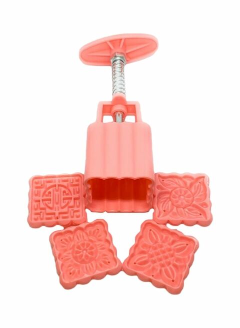 Generic Flower Shapes Food Mould Tool Set Of 5 - Pink Pink 14 X 6 X 4Cm
