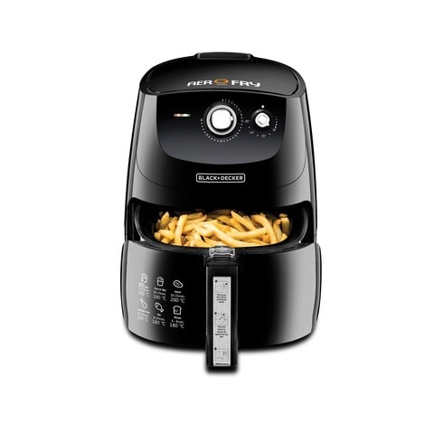 BLACK+DECKER Digital Air Fryer, 5 Liter, 1500 Watt, Black - AF550