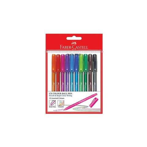 Faber-Castell CX Colour Ball Pen 10 Pieces Assorted Color