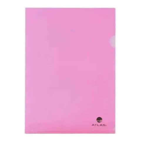 أطلس مجلد ملفات شفاف A4 بولي بروبيلين ، وردي ، 12 قطعة
