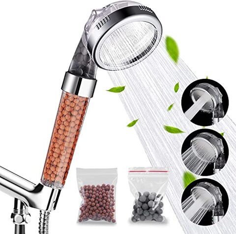 Buy Filtered Hand Held Shower Head Ionic Shower Head Help Reduces hair   Filter Rainfall Spa Water Saving, Purifies Water, Remove Chlorine  (Transparent) Online - Shop Home & Garden on Carrefour UAE