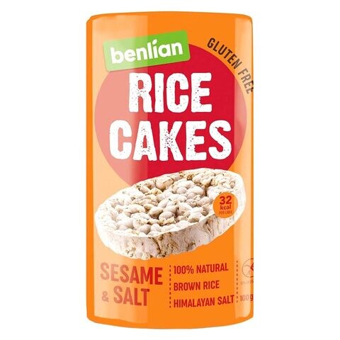 Benlian Gluten-Free Sesame And Salt Rice Cakes 100g
