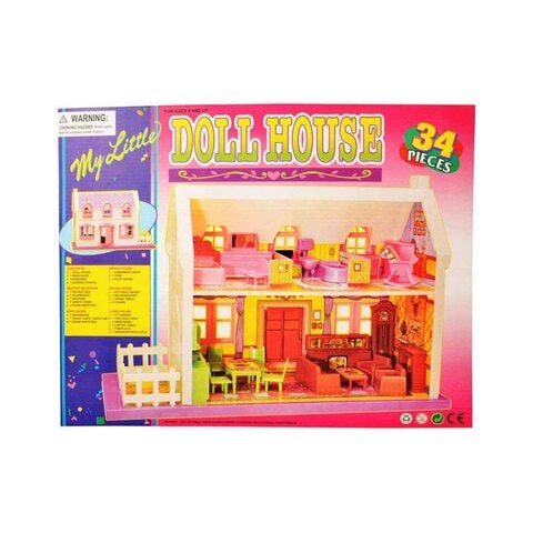 Doll House Playset Multicolour Pack of 34