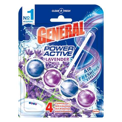 General Toilet Cleaner Power Active Lavender Rim block 50 g
