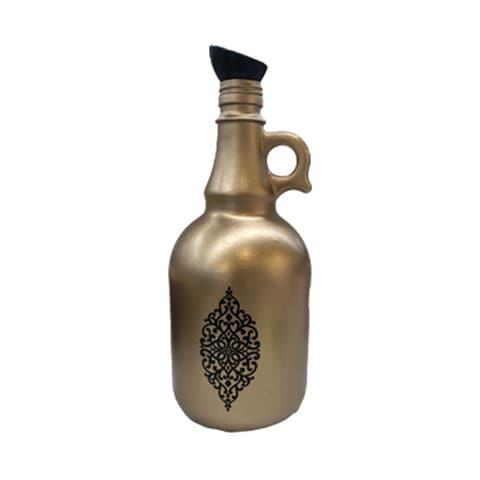 Herevin Oil Bottle Decorated Metallic 1L