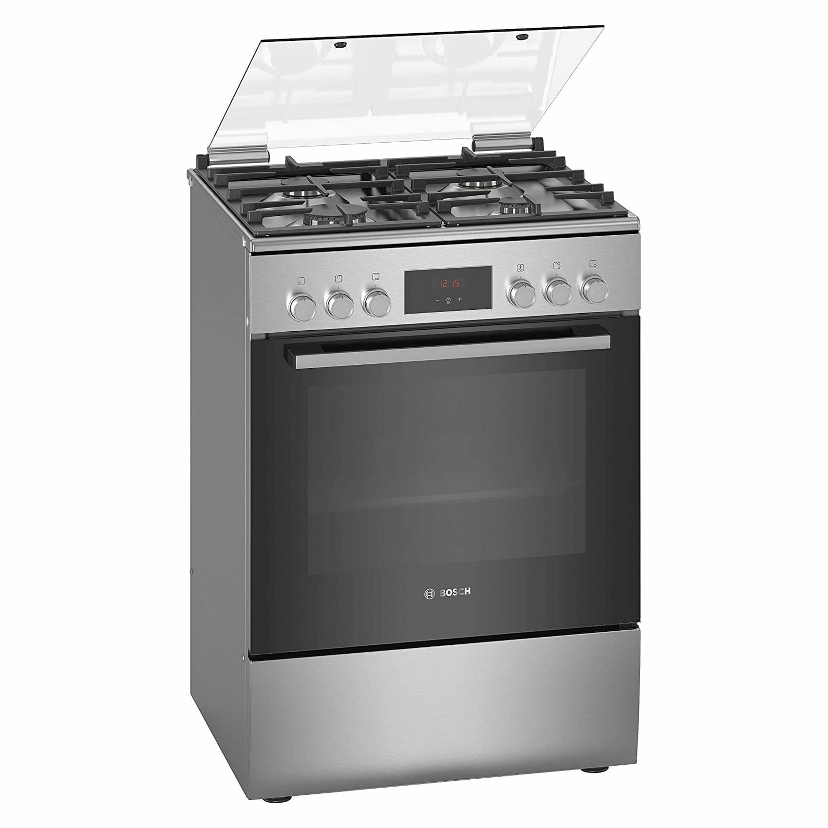 Buy Bosch Serie Gas Cooker Hxq38ae50m Silver Black Online Shop Electronics Appliances On Carrefour Uae
