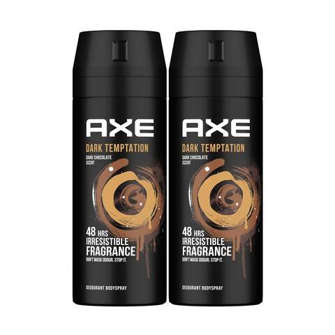 Buy Axe Deo Aero Dark Temptation Body Spray For Men 150mlx2 Pieces ...