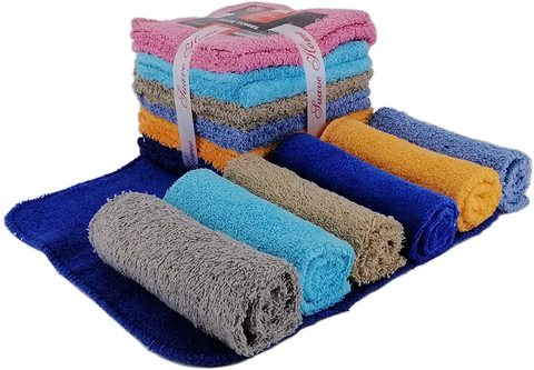 11 Pack Weber’s Wonders Cotton Washcloths For Body & Face - Extra Soft