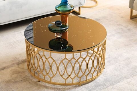 Gold and deals black coffee table