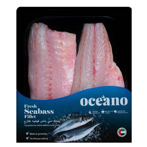Buy Oceano Fresh Sea Bass Fillet 200g in UAE