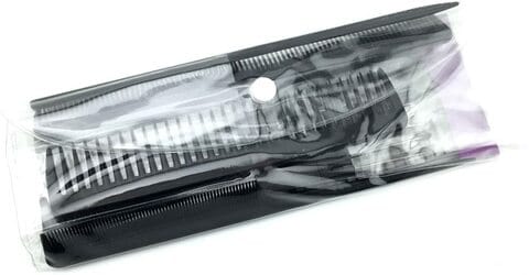 Generic 10Pcs Black Pro Salon Hair Styling Hairdressing Plastic Barbers Brush Combs Set