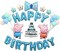 Peppa Pig George Foil Balloon Aluminum Balloons Happy Birthday Party Decor