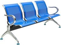 Karnak Banco Metal Heavy-Duty Metal Bench With Armrests And Backrest - Modern And Comfortable Bench (K# 222-1)