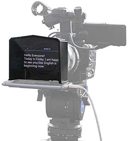 Eookall Phone Telepromter,T1 Portable Mobile Phone Teleprompter Prompter With Remote Control For Smartphone Less Than 6 Inch DSLR Camera