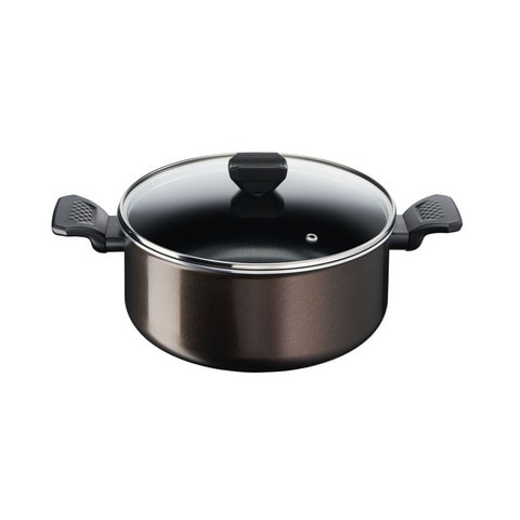 Tefal Easy Cook And Clean Non-Stick Stewpot 24CM With Lid - Black