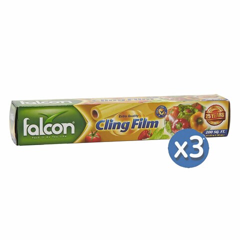 Buy Falcon Cling Film Clear 200sqft Pack of 3 Online - Shop Cleaning ...