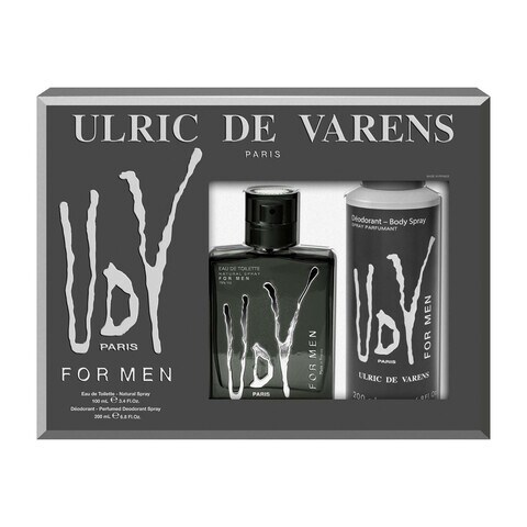 Ulric De Varens Eau De Toilette Clear 100ml With Black Deodorant Clear 150ml