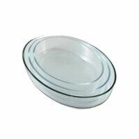 Home Maker Oval Turkey Glass Bakeware Dish Set Clear 3 PCS