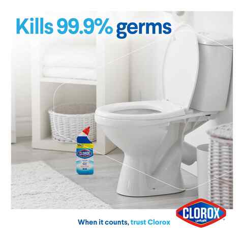 Clorox Toilet Cleaner Original Scent Disinfecting Toilet Bowl Cleaner with Bleach Kills Germs and Removes Stains 709ml