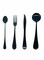 Generic 4-Piece Stainless Steel Cutlery Set Black