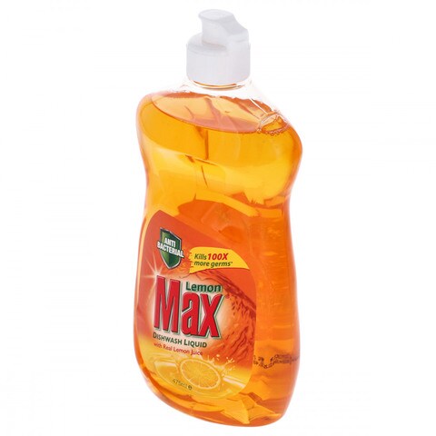 Lemon Max Dishwash Liquid, With Real Lemon Juice, 475ml