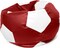 Luxe Decora Football Style Bean Bag With Filling (L, Red &amp; White)