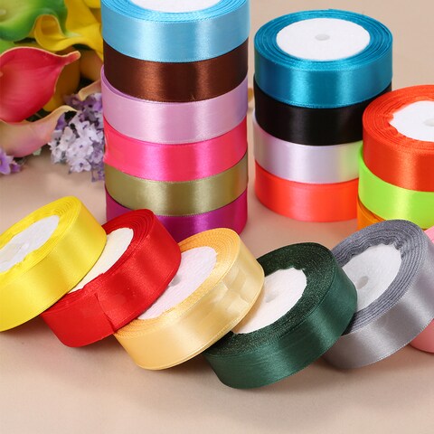 25 yards 25mm Satin Ribbon Webbing Decaration Gift Christmas