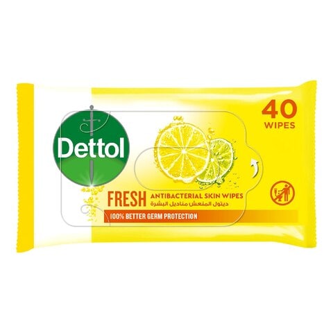 Dettol Anti Bacterial Fresh Skin 40 Wipes