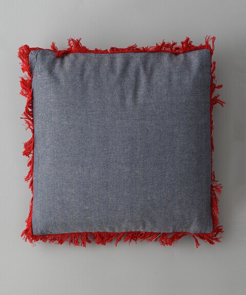 Grey With Red Border Cushion