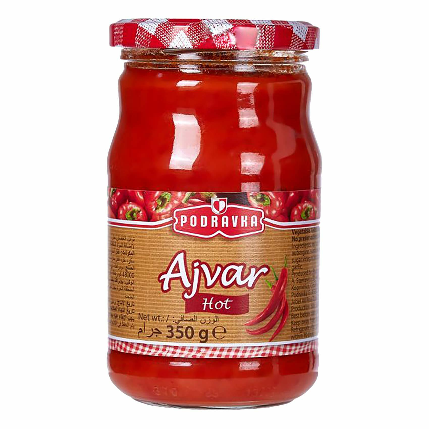 Buy Podravka Ajvar Hot Chili Sauce 350g Online - Shop Food Cupboard on ...