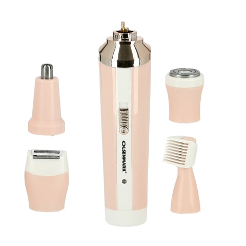 Olsenmark 4 In 1 Ladies Shaver Suit - Portable Rechargeable Ladies Epilator | Push Type Switch | Charging cord | Ideal for Facial, Nose, Body &amp; More | 2 Years Warranty