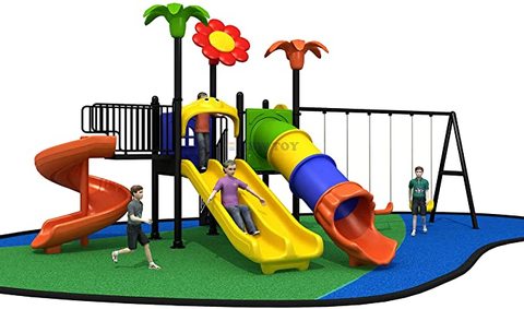 Rainbow Toys - Outdoor Children Playground Set Garden Climbing frame Swing Slide 8 * 5.5 * 3.5 Meter RW-11024