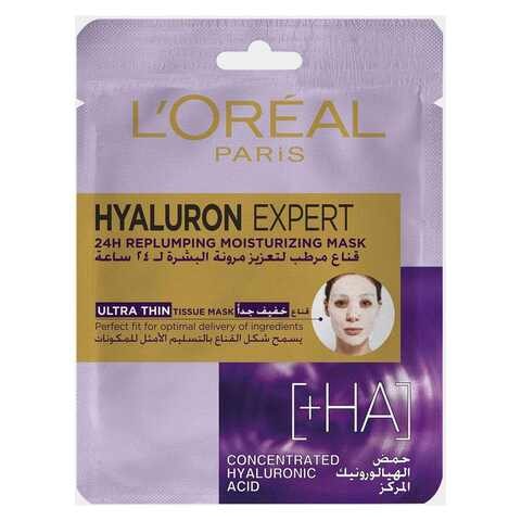 L&#39;Oreal Paris Hyaluron Expert 24H Replumping Moisturizing Tissue Mask White 30g